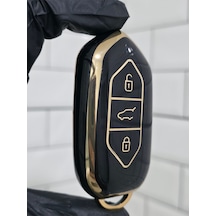 Togg T10x 3 Tuşlu Smart Nano Koruma Anahtar Kılıfı Siyah Gold Altın Renk Yüksek Kalite