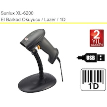 Sunlux Xl6200 El Barkod Okuyucu Lazer Okuma Teknolojisi