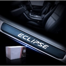 Mitsubishi Eclipse Carbon Fiber Kapı Eşiği Yazısı Sticker 4Adet