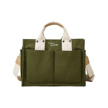 Moveevo Büyük Kapasiteli Çok Cepli Kadın Kanvas Çantası - Dayanıklı Ve Pratik Günlük Kullanım İçin Yeşil