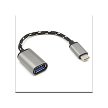 Usb Kablo - Otg - 3.1 Type-C Erkek - 3.0 Dişi - 20 Cm