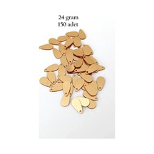 Oya Abiye Bileklik Kolye Pleksi Metalik Plastik Pul Altın Renk 24 Gram 150 Adet - Bnc544