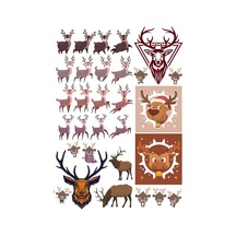 Geyik Sticker Set-1 25 Parça Telefon, Tablet, Defter, Laptop Sticker