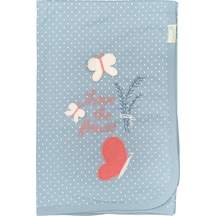 Biorganic 64585 Wild Flowers Bebek Battaniyesi 85 X 90 Cm Mavi