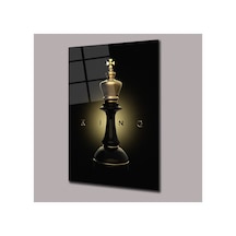King Santraç İllüstrasyon Cam Tablo Pct0718 Modern Dekorasyon Temalı Dekoratif Duvar Tablosu, Salon, Ev Ve Ofis Dekoru,