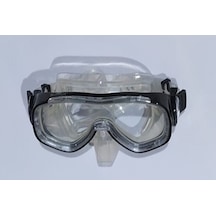 SİYAH ÇERÇEVELİ SEFFAF MASKE / ARASI ACIK