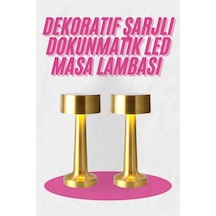 Hubrendy Kargo Altın Rengi Masa Ve Gece Lambası Dokunmatik Şarjlı Masa Lambası Diğer