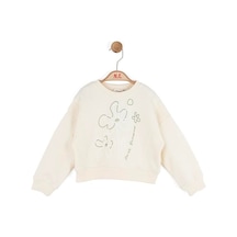 Kız Çocuk Magnet Sweat Nk-39601 Krem - Yeşil