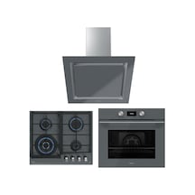 Teka HLB 8600 ST - GZC 64320 XBC ST - DLV 68660 ST TOS Urban Serisi Gri Ankastre Set