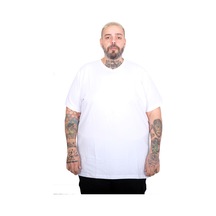 Mode Xl Büyük Beden Erkek Basic V Yaka T-shirt 20150 Beyaz Beyaz