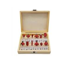 Rekotools-12 Parça Freze Uç Takımı Ahşap Oyma Ağaç Delme Çantalı