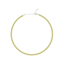 Merano Design 4mm Sarı Su Yolu Gümüş Choker Lila
