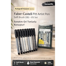Pitt Artist Pen Soft Brush Sb 8 Li Set Gri Ton Kaligrafi Ve Çizim Kalemleri