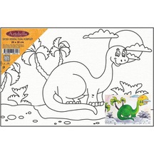 DKT051 desenli tuval kompozit boyama 20x30 cm