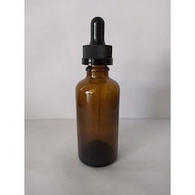 50Ml Cam Amber İnce Damlalıklı Çocuk Kilitli Kapak Siyah(10 Ad)