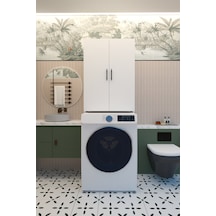 Terra İki Kapaklı Çamaşır Makinesi Dolabı Beyaz