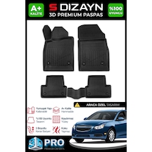 S-dizayn Chevrolet Cruze 3d Pro Havuzlu Paspas 2008-2019 A+ Kalite