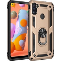 Samsung Galaxy Uyumlu A11 Kılıf Sofya Yüzüklü Silikon Kapak -