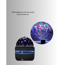 Star Master Galaxy Projektör 360 Dönebilen Gece Lambası, Dekoratif Ambiyans Işığı - Lisinya Mavi