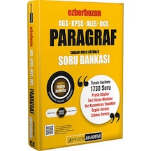 Pegem Akademi Yayıncılık AGS-KPSS-ALES-DGS Ezberbozan Paragraf Tamamı Video Çözümlü Soru Bankası
