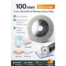 Senbang Elmas Kesme Diski 100 Mm 20 Mm Delik Cam, Seramik Ve Mermer Kesici Disk