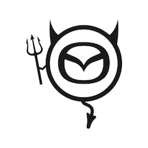 Mazda Araba Komik Şeytan Sticker Yapıştırma