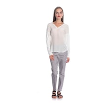 Bulalgiy Kadın Ekru Ipek Bluz - Bga175859