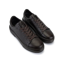 Tamer Tanca Erkek Hakiki Deri Kahverengi Taban Sneakers & Spor Ayakkabı 1212 2501 Erk Ayk Y26 Khv Tbn/khv Fltr Kahve