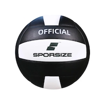 Voleybol Topu Resmi Boyut Plaj & Açık Hava Kullanıma Uygun 260-280 Gram Siyah