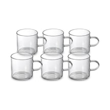 6'li Borosilikat Cam Mini Kupa Seti - 130 Ml Tek Cidarlı, Altlıksız Türk Kahvesi Ve Espresso Fincanı Takımı Diğer