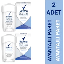 Rexona Clinical Protection Shower Clean Kadın Krem Deodorant 2 x 45 ML