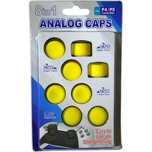 Ps4-ps5 Uyumlu 8in1 Analog Koruyucu Ve Yükseltici Pad Sarı