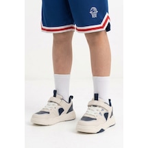 Cool Beyaz-lacivert Fileli Hafif Esnek Erkek Çocuk Spor Ayakkabı Jacop F Beyaz - Lacivert