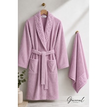 Layla 2 Parça Bornoz Seti Soft Unisex Bornoz Bornoz Erkek Bornoz Kadın Bornoz Hediyelik Sabahlık Çeyiz Pudra