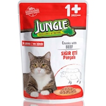 Jungle Kedi Yaş Mama Biftekli Jelli 100 Gr