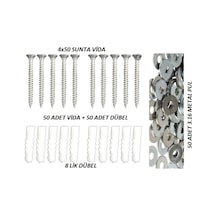 Vida+Dübel+Pul 50 Li Set..8 Lik Dübel+4X50 Vida..