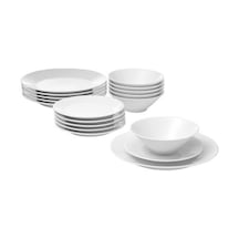 Ikea 365+ Porselen 6 Kişilik 18 Parça Yemek Takımı 17-27 Cm Beyaz Yuvarlak