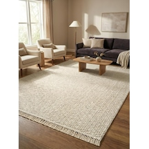 Dizayn 1063 Vizon Kaymaz Taban Koridor Halısı Kesme Yolluk Mutfak Halısı Modern Salon Halısı Bej