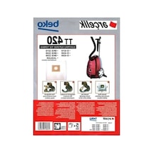 2As Arçelik S 4240 C Süpürge Toz Torbası 5 Adet 12 Gri