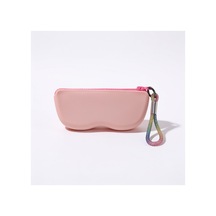 Silikon Kalemlik Ve Gözlük Kılıfı Çok Amaçlı Fermuarlı Organizer Pudra Pembe-pembe Fermuar -çantaya Takmalı Renkli Aksesuar Pudra Pembe-pembe Fermuar Renkli Aksesuar