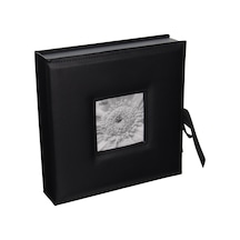 Albums 120 Cepli 3 Halkalı Fotoğraf Kutusu, 10x15/13x18/15x20 Cm Baskılar, Siyah Deri