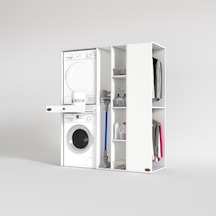 Kenzlife Çamaşır-Kurutma Makinesi Dolabı Ve Giysi Dolabı Çekmeceli Attar Sağ Byz 187 160 60 % 100 Full Mdf Çok Renkli