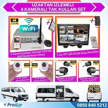 Uzaktan İzlemeli 4 Kameralı Wifi 320 Gb Harddisk 7 İnç Ekranlı A