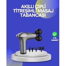 Portatif Şarjlı Masaj Tabancası 4 Başlık Derin Doku Masaj Aleti Çok Renkli