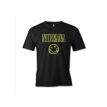 Nirvana Baskılı Siyah Erkek Tshirt 001