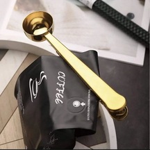 Morponi Paslanmaz Çelik Klipsli Kahve Ölçü Kaşığı Gold