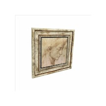 Baş Etüdü Leonardo Da Vinci Baskılı Taş Tablo 25x25 525