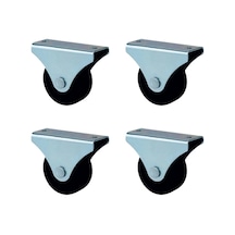 Ers Furç Sabit Teker - 50mm - Siyah Hks230 - 4 Adet Çok Renkli