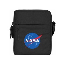 Nasa Logo Siyah Omuz Çantası