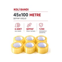 Hasbant Pro Has-0015 Koli Bantı 45mmx100mt Bandı Şeffaf Flex Hotmelt Pro - 6'li Paket Diğer
